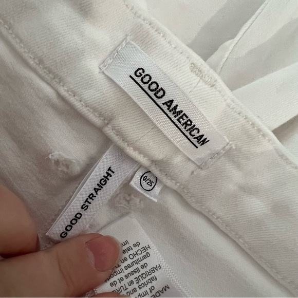 Good American Good Straight White Jeans - Picture 11 of 12